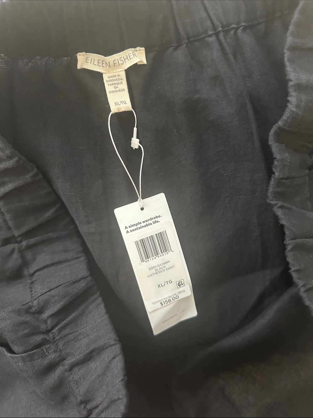 Eileen Fisher linen Black Skirt